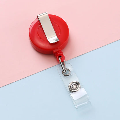 Retractable Steel Cord Pull Reel Keychains Spring Buckle Clasp Wire Rope Key Ring Recoil ID Card Holder Key Chain Multiple To