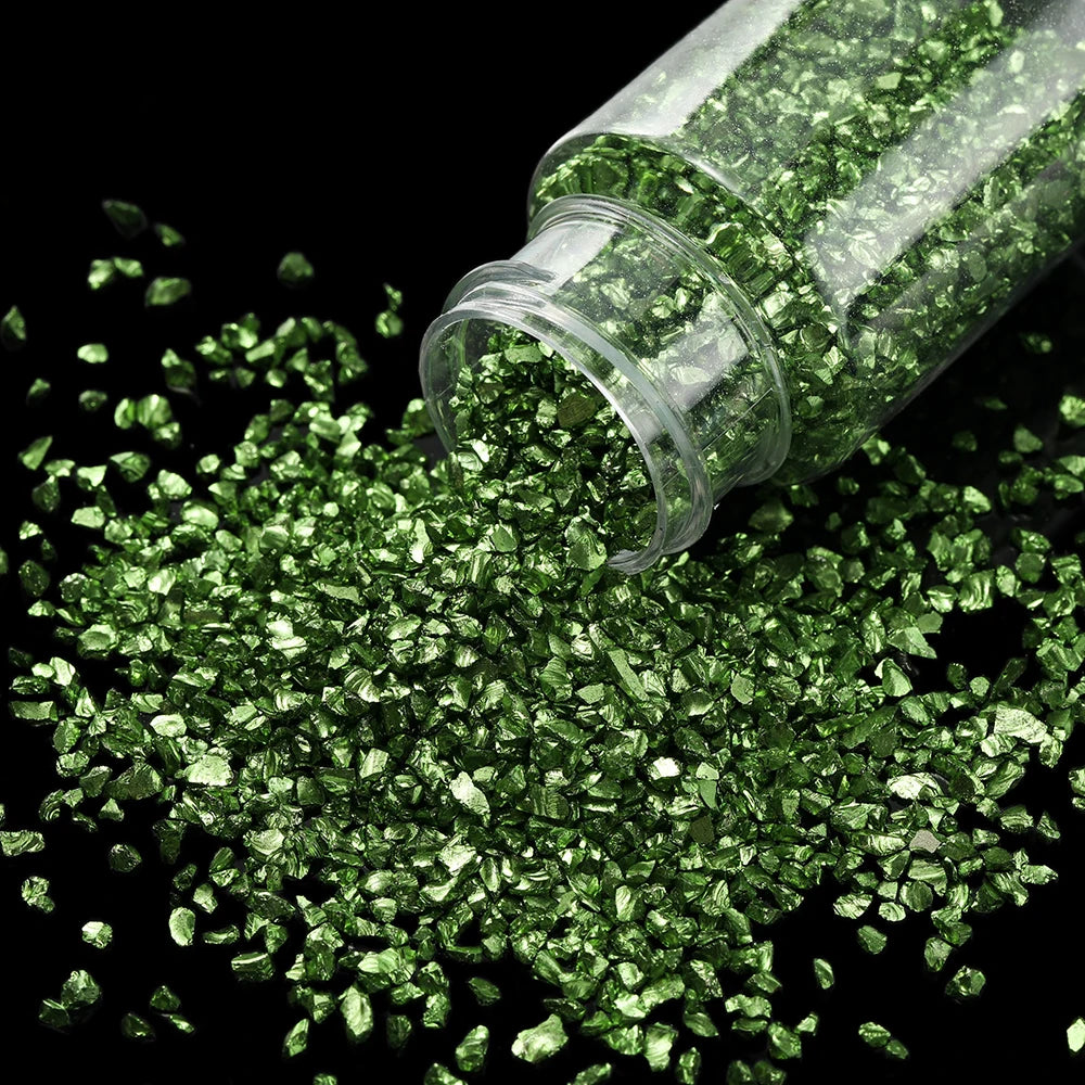 30g/Bottle Glass Crushed Stones Resin Fillings for DIY Epoxy Resin Mold Irregular Crystal Nail Art Decoration Jewelry Making 