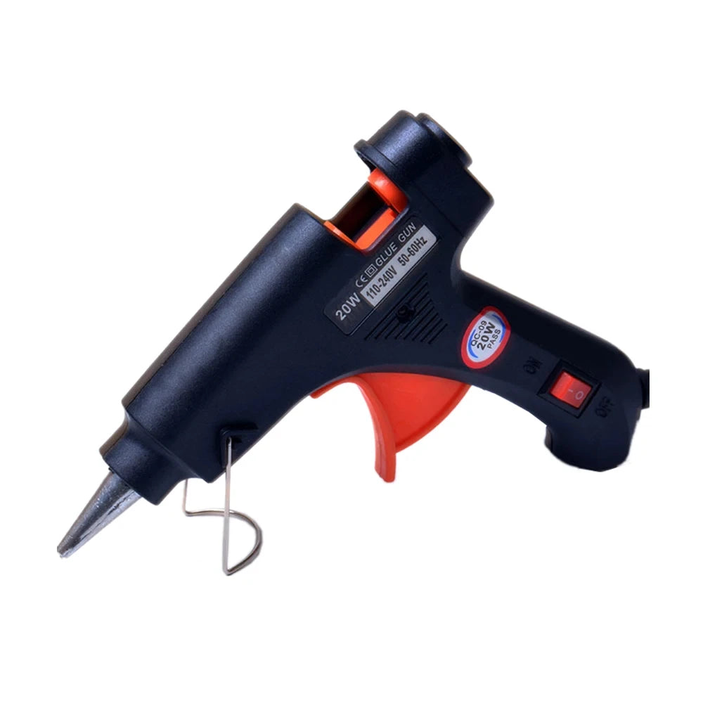20W Hot Melt Glue Gun DIY Mini Household Industrial Guns Heat Temperature Thermo EU Electric Repair Tool Use 7mm Glue Sticks 