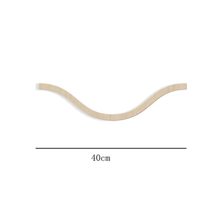 12pcs Unfinished Wood Trim for DIY Projects Waves Wall Molding Wood Wavy Wall Cornice Wood Trim