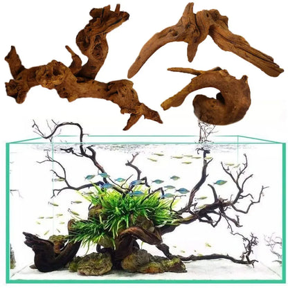 1PC Natural Sinkable Driftwood Aquarium Wood Decoration for Fish Tank Aquatic Plants Landscape