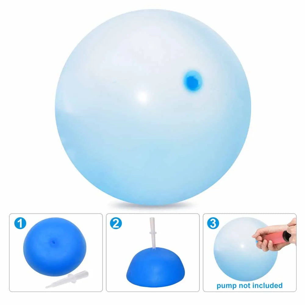 Kids Blow Up Balloon Toy Children Outdoor Soft Air Water Filled Bubble Ball Fun Party Game Summer Gift Inflatable Elastic Bal