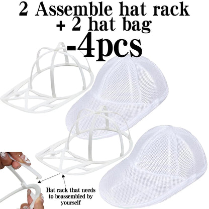Washing Machine Hat Washing Protector Hat Cleaning Machine Washable Laundry Bag Anti-Deformation Secure Hat Storage Solution 