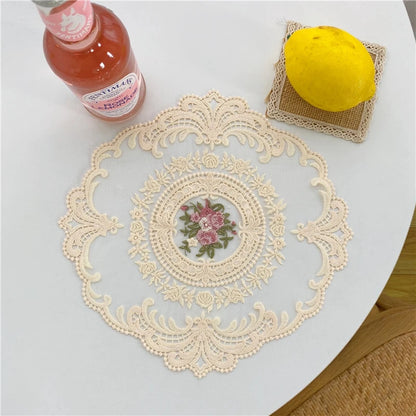 Vintage Lace Coaster Table Cloth Lace Tablecloth Embroidery Placemat Cabinet Furniture Decoration Background Photo Props