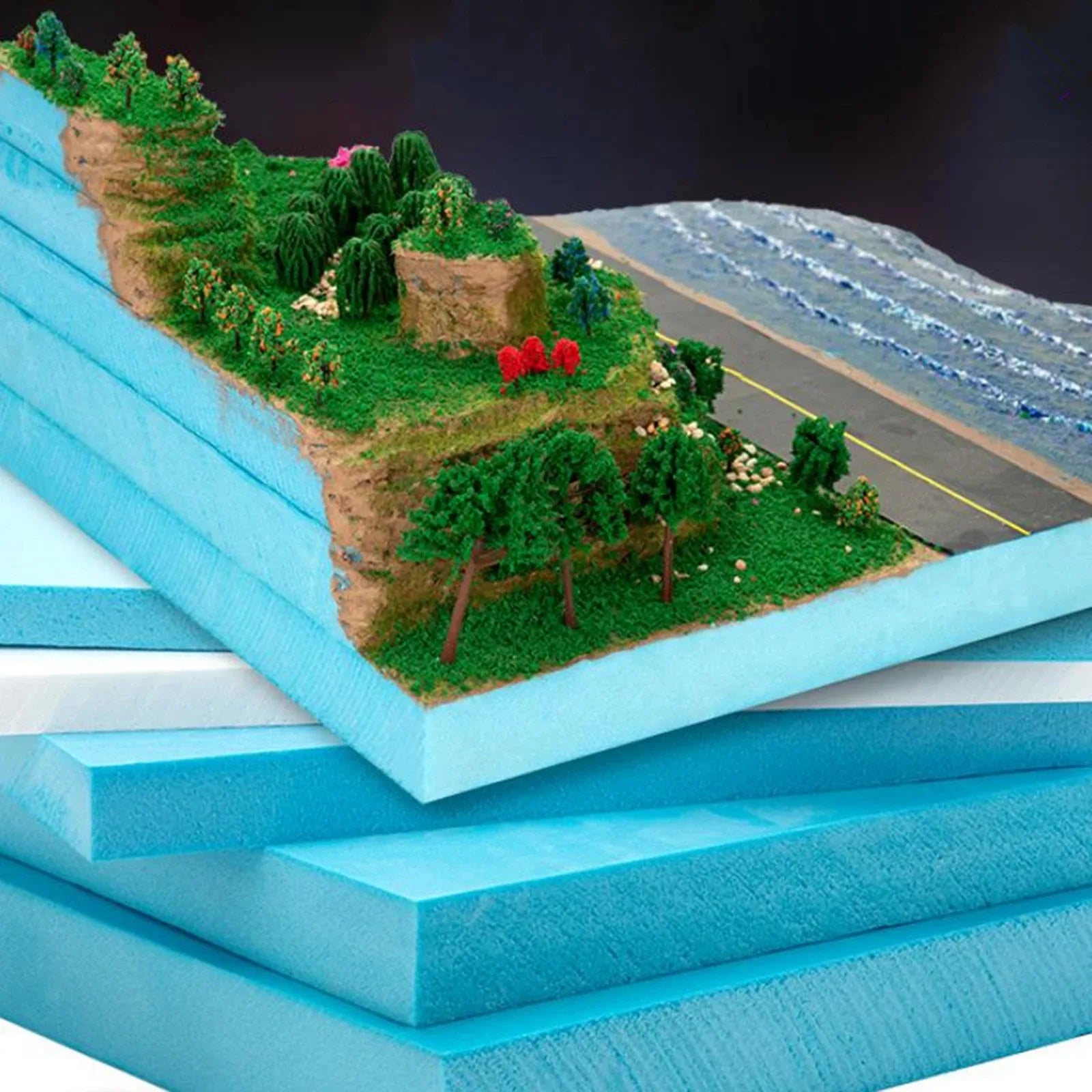 2/5pc 30x20cm White/Black/Blue PVC foam board For DIY Building model materials Handmade Model making material plastic flat bo