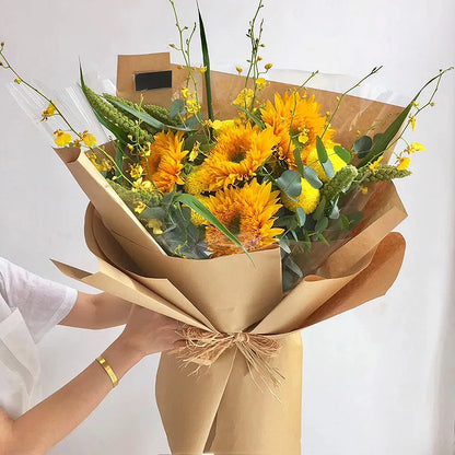 10M Brown Kraft paper eco-friendly packaging paper, Degradable Friendly Paper Packaging Materials Bouquet Gift Box Craft Pape