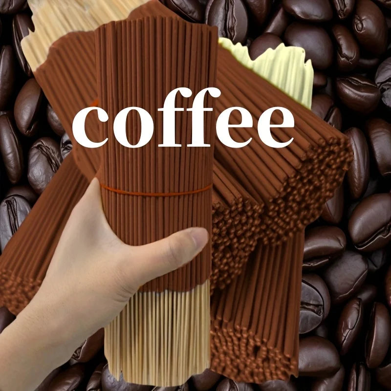 20/55/90/130Pcs Natural Coffee Aroma Sticks - Wooden Aroma Sticks for Home Air Purification, Relaxation, Yoga, Office and Tea
