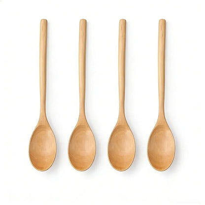 2pcs Wooden Spoon Tableware Kitchen Cooking Utensil Tools Soup Tea Spoon Catering Cooking Tool Coffee Soup Teaspoon Honey Spo