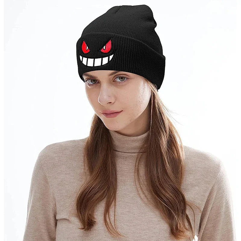 Anime Cap Unisex Daily Hat Adult Kids Cartoon Embroidered Knitted Hat Halloween Cosplay Prop Christmas Gift