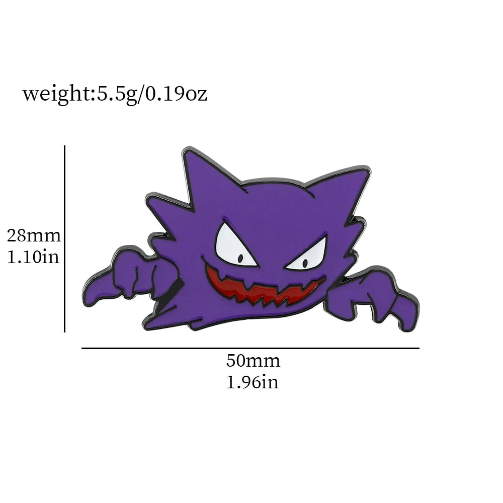 Gengar Cartoon Brooches Anime Enamel Lapel Pins for Backpack Accessories Fans Collection Brooches Jewelry Gift - Gengar 6