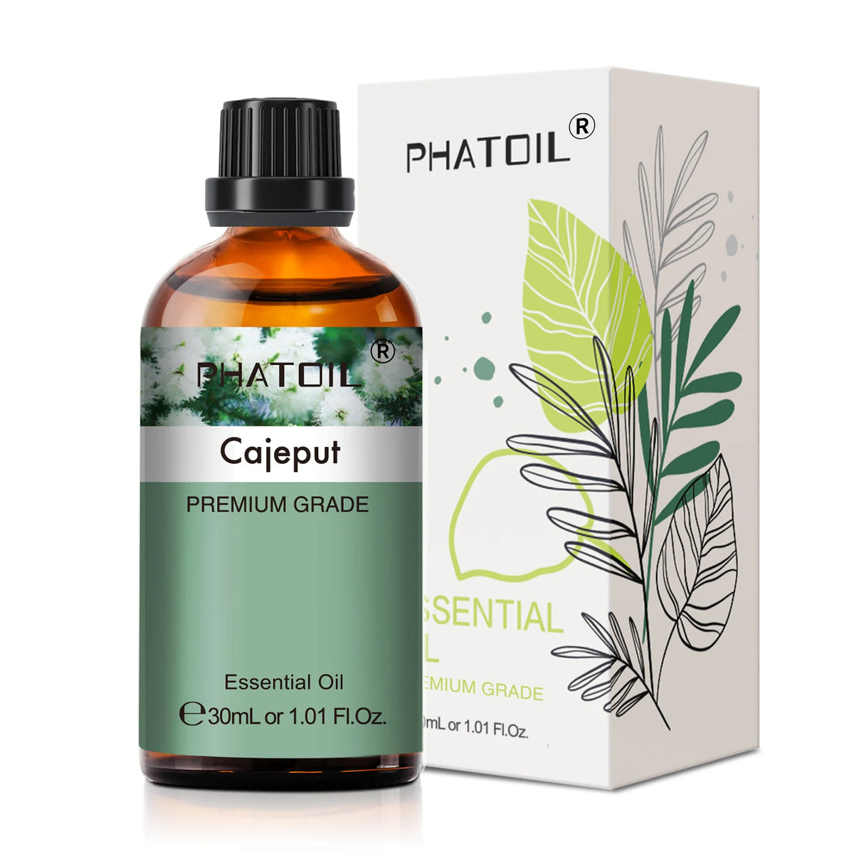 PHATOIL 1PCS Aromatherapy Essential Oil 30ml Lemon Eucalyptus Lavender Bergamot Jasmine Juniper Rose Vanilla Aroma Essential 