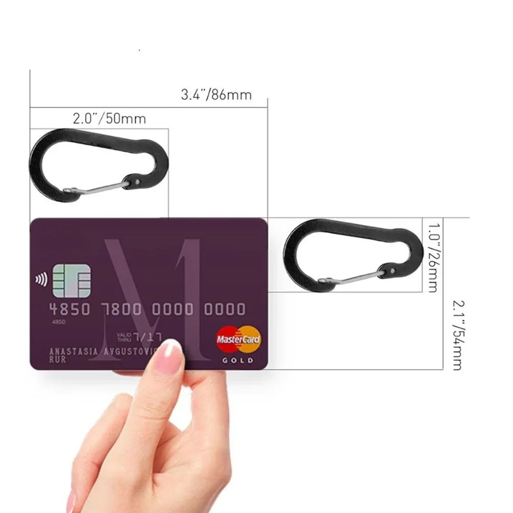 6pcs Carabiner Clip Aluminum Alloy Keychain Lock Buckle Snap D-Ring Clip Outdoor Backpack Camping Multi Tool Fishing Hiking H