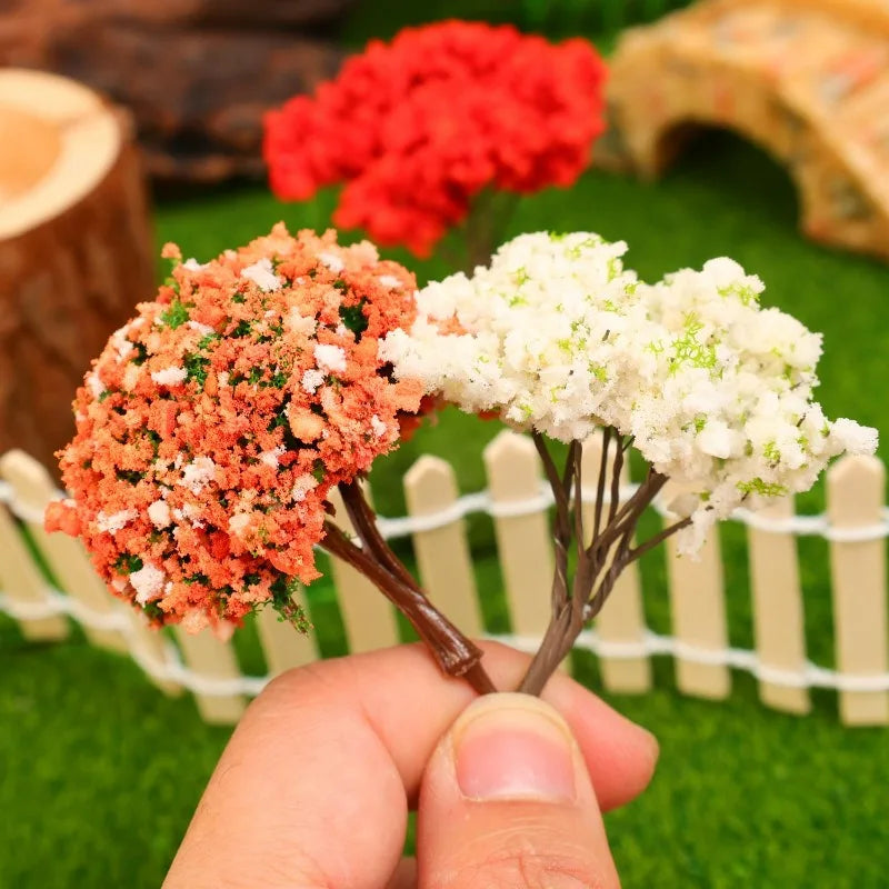 Realistic Fruit Tree Decor Miniature Landscape Table Model Ornaments DIY Fruit Trees Figurines DIY Microlandscape Decorations