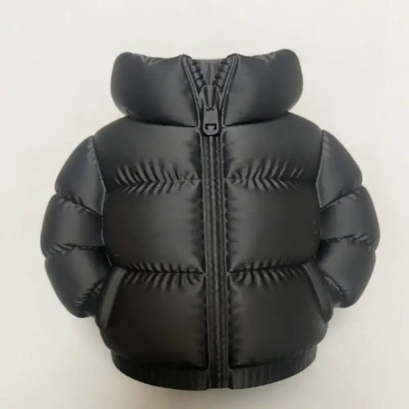 3D Puffer Jacket Shape Pen Holders,Cute Creative Stand-Up Storage Pen Pouch for Desk & Office - 1PC-Black