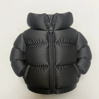 3D Puffer Jacket Shape Pen Holders,Cute Creative Stand-Up Storage Pen Pouch for Desk & Office - 1PC-Black