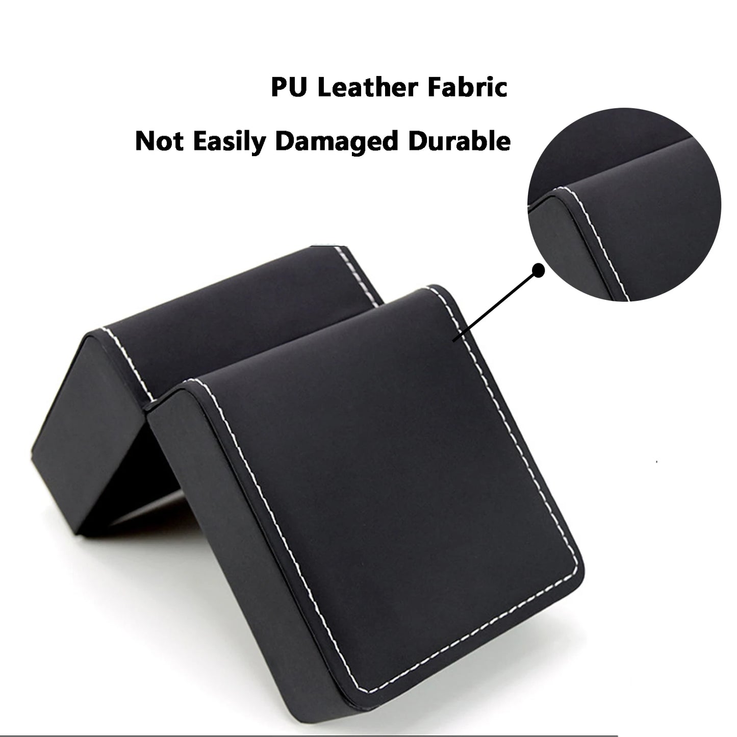 Lnofxas Black Single Watch Gift Box with Pillow PU Leather Wristwatch Display Case Organizer for Men