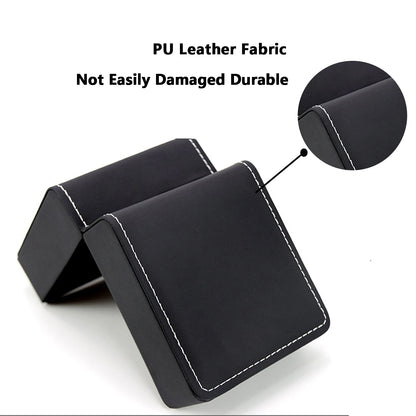 Lnofxas Black Single Watch Gift Box with Pillow PU Leather Wristwatch Display Case Organizer for Men