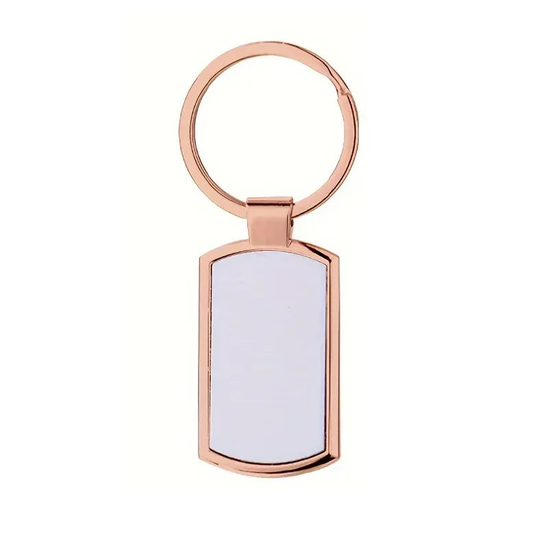 Personalised Photo Keyring, Personalised Sublimation Print Picture, DIY Picture Keyring - Rose golden
