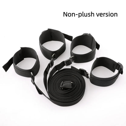 Bed Bondage Restraint Set Adjustable Wrist Ankle Cuffs Comfortable Couples Handcuffs Adult Sex SM Game Lover Intimate Play Ki