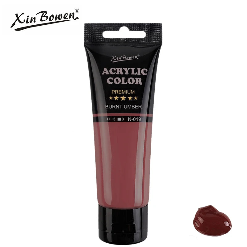 75ml Acrylic Paint for Wall Art Student DIY Graffiti Shoes Waterproof Sun Resistant Textile Painting Materials