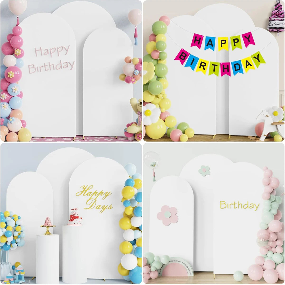 Wedding Arch Cover Arch Backdrop Cover Spandex Fitted Arch Cover for Wedding Birthday Festival Party （Without Shelf）