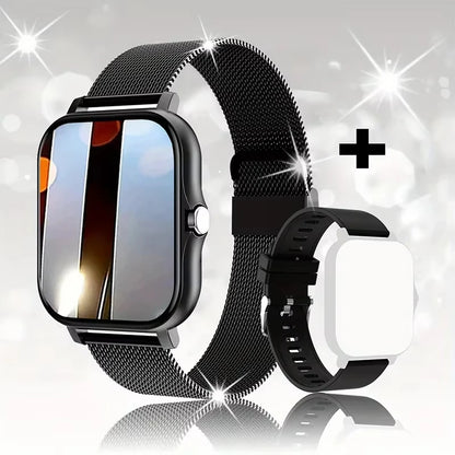 LAXASFIT 2025 New Smart Watch for Men Women Gift Full Touch Screen Sports Fitness Watch Bluetooth Call Digital Smartwatch - B