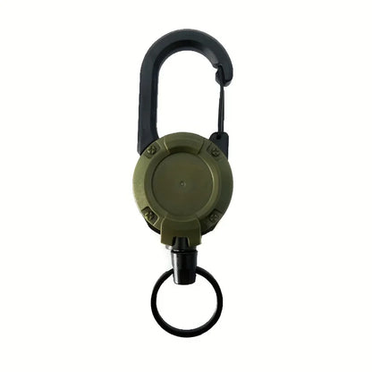 1/2/4pcs Extendable Retractable Holders Keychain Badge Reels Heavy Duty Clip With Carabiner Key Chain For Men Outdoor Bags - 