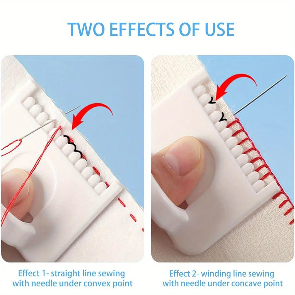 2pcs Sewing Guide Template Kit for Consistent Stitches – 3mm Spacing Precision Sewing Tool for Fabric Embroidery & Leathercra
