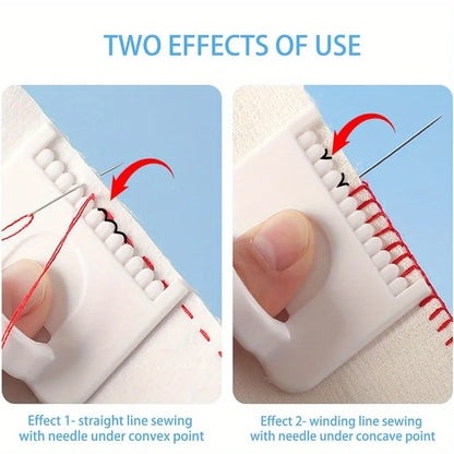 2pcs Sewing Guide Template Kit for Consistent Stitches – 3mm Spacing Precision Sewing Tool for Fabric Embroidery & Leathercra