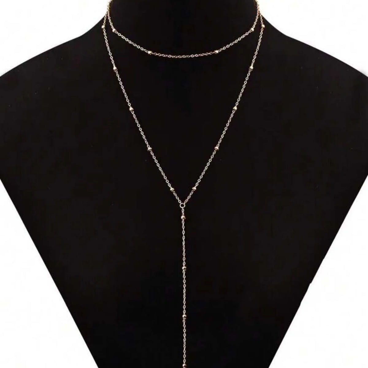 Stainless Steel Lariat Necklace Gold Plated, Dainty Long Necklace Laryered Necklaces For Women Girls, Y Shape Drop Pendant