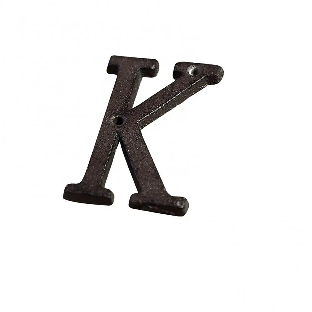 Antique Doorplate Address Numbers Apartment Street Address Plaque Retro Groceries Cast Iron Metal House Doorplate Letter Symb