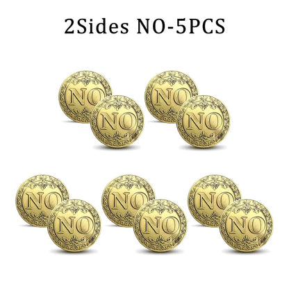 YES NO Decision Coins Magic Coin Collections Good Luck Vintage Antique Bronze Wish Lucky Coin US Coins Commemorative Gold Coi