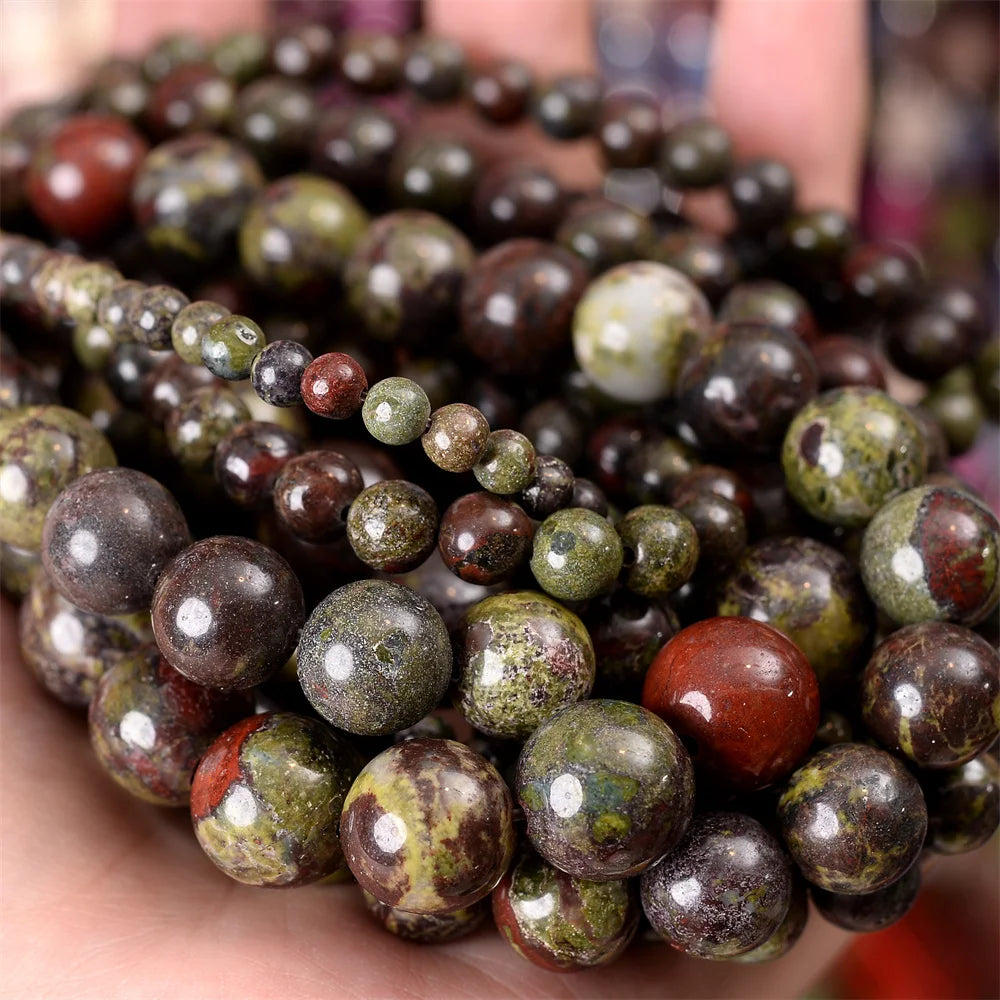 Natural Stone Beads Lava Jaspers Tiger Eye Quartz Agates Round Loose Beads for Jewelry Making DIY Bracelet Accessories 4-12MM