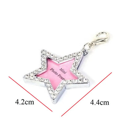 Dog ID Tag Pet Cat Collar Pendant Crystal Photo Frame Bone Heart Dog Tag Handwriting Name Phone Number Address Anti-lost Fash