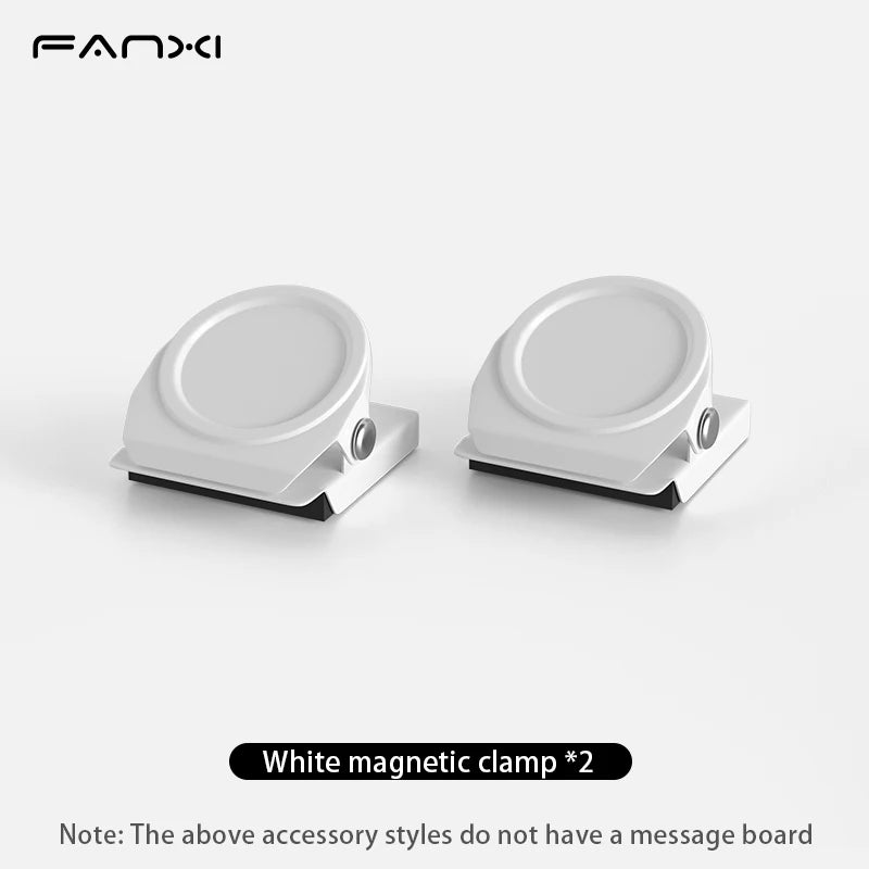 Magnetic Bulletin Board with Stand Magnetic Board for Tabletop with Magnetic Clamp Metal Board for Magnets Display - White cl