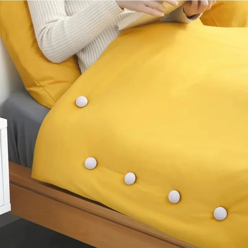4-8PCS BedSheet Quilt Clip One Button Unlock Duvet Cover Fastener Clip Anti Slip Blanket Buckles Quilt Holder Fixator Gripper