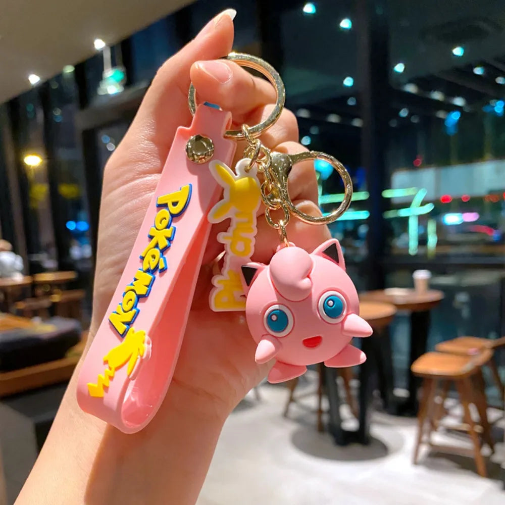 Cute Pokémon Keychains - Pikachu, Bulbasaur, Ducklett, Jigglypuff, & Squirtle keychains. Stylish accessories for keys, bags -