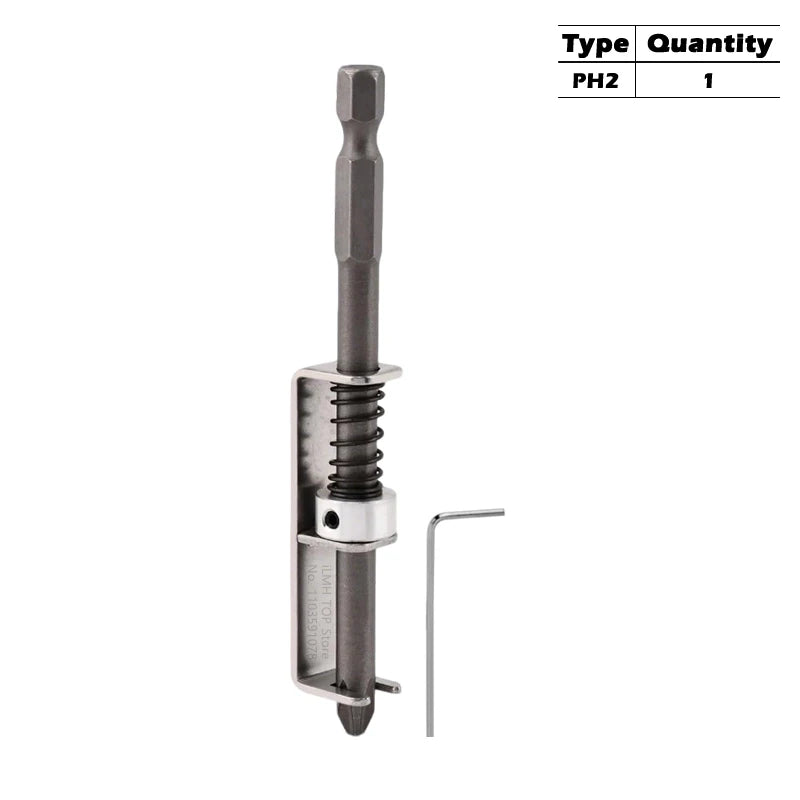 iLMH Spring-loaded Screw Holder Bit, Anti-Drop Screw Fixing Bit Power Tool Accessories, Drill Bit Holder for PH2 T20 T25 Scre