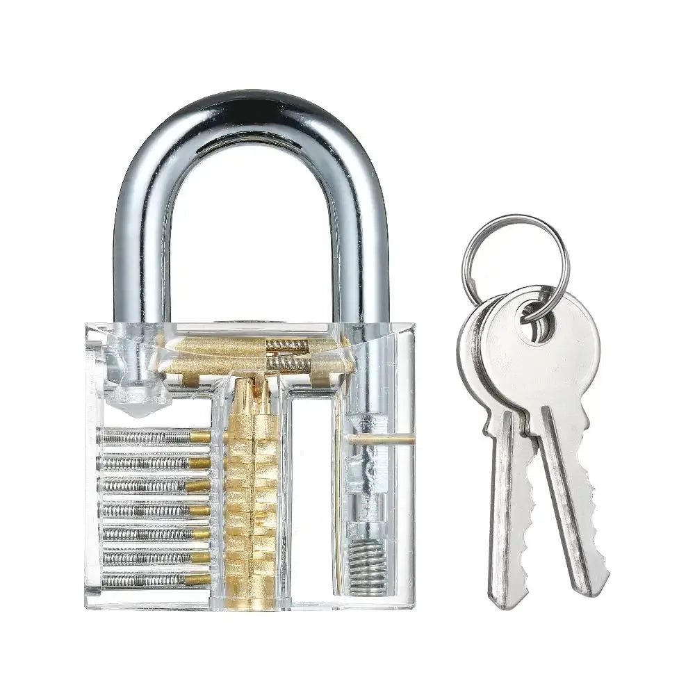 Locksmith Transparent Locks Pick Visible Cutaway Mini Practice View Padlock Hasps Training Skill For Furniture Hardware