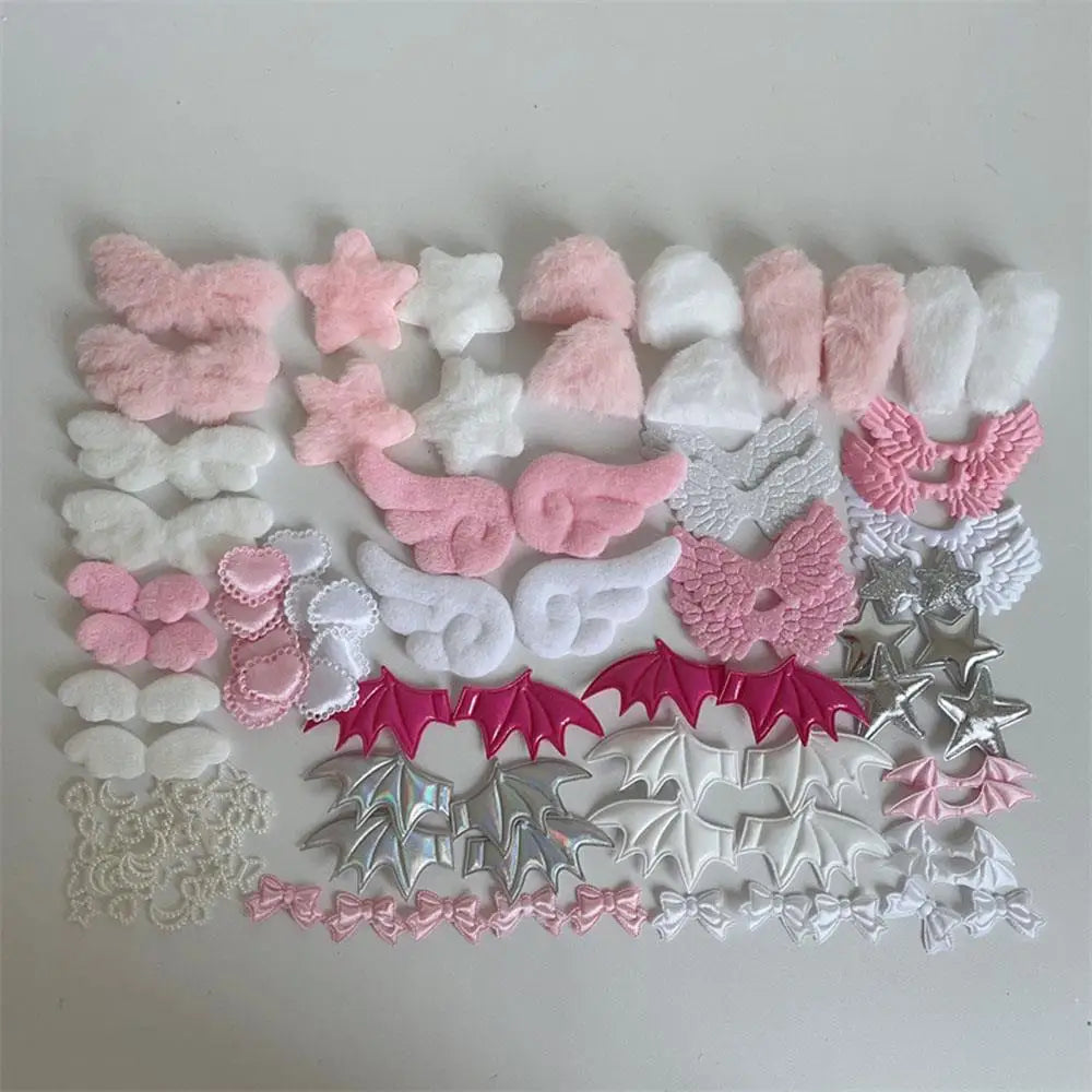 99pcs/set Cartoon Card Cover Decoration Handmade Gift Decoration Home Deocr DIY Plush Ear Handmade Accessories DIY Accessorie