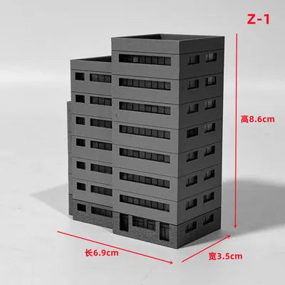 Architecture 1:300 ABS Building Scene Plastic Assembly Model Train Layout Design Materials - 3