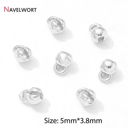 End Caps For Jewelry,10/20Pcs 18K Gold Plated Brass Metal End Caps For DIY Bracelet Necklace Making Finding,Supplies For Jewe