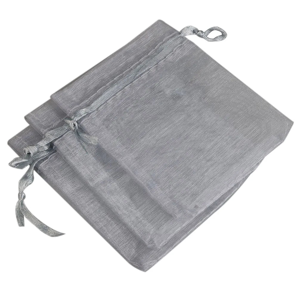 50/100pcs/lot Organza Gift Bag For Jewelry 24 Colors Drawstring Pouches For Wedding Christmas Candy Gift Bags Jewelry Packing