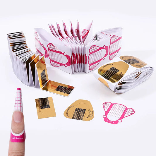 Forms for Extension Nail Molds Gel Paper for Nails Extension Templates Sculptural Shape Forms for Nails Bottom Polygel Sticke