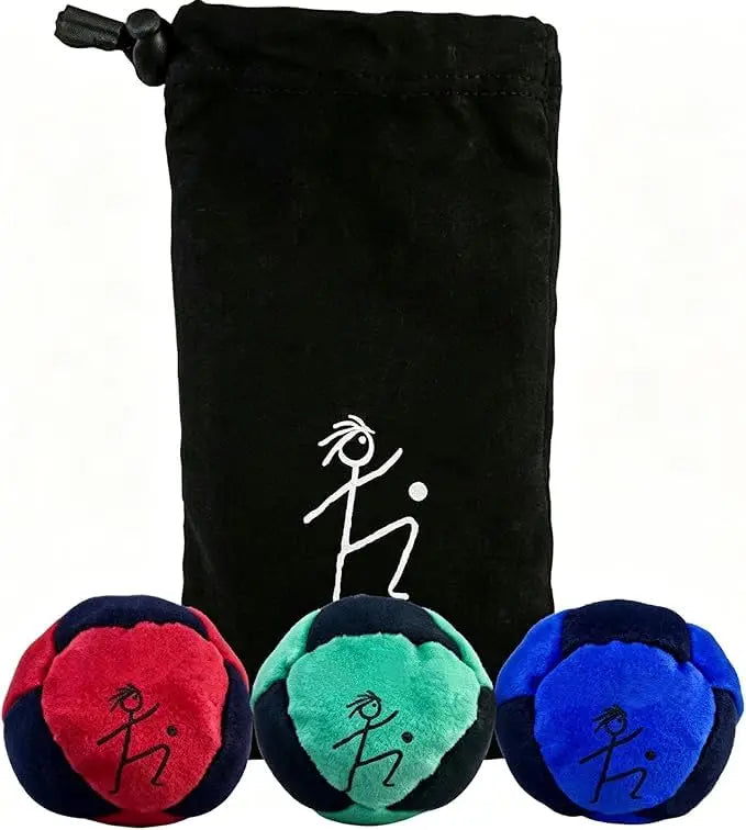 DirtBag Hacky Sacks Ball,Assorted Hacky Sack Footbag Bulk Hand-Made Sand Filled for Adults, Juggling Balls for Party &Trainin
