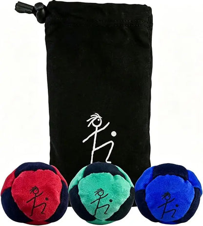 DirtBag Hacky Sacks Ball,Assorted Hacky Sack Footbag Bulk Hand-Made Sand Filled for Adults, Juggling Balls for Party &Trainin