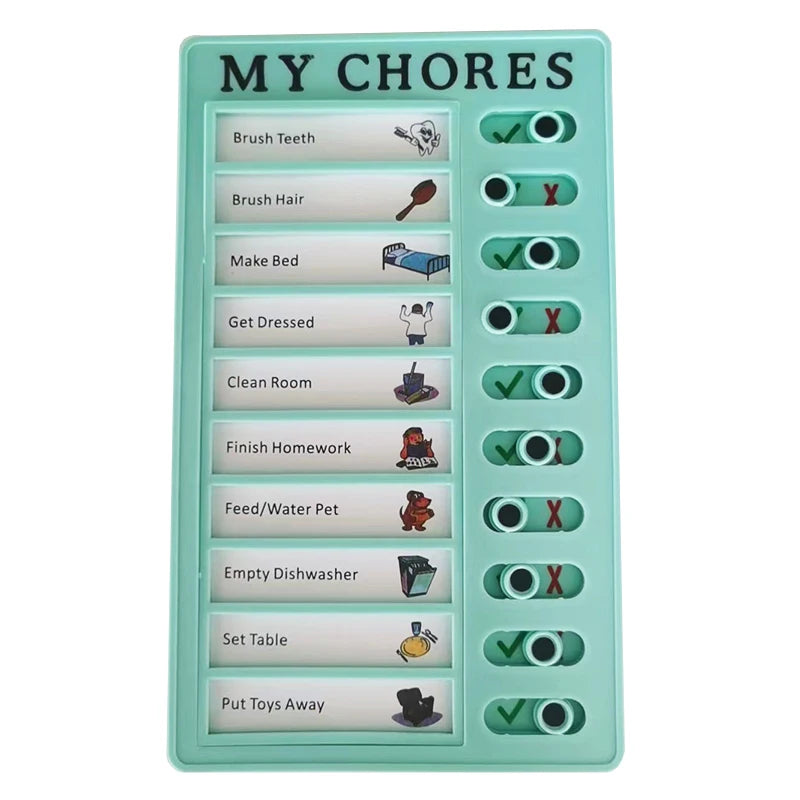 Reusable My Chores Checklist Task Board Daily Schedule Planner Memo Chore Chart Kid Responsibility Behavior Self Discipline C