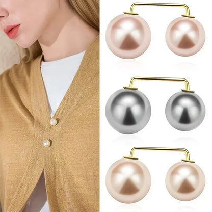 3/6/8Pcs Clothing Accessories Pearl Brooch Detachable Double Head Pin Waist Clip Jewelry Accessory Multifunctional Pants Pin