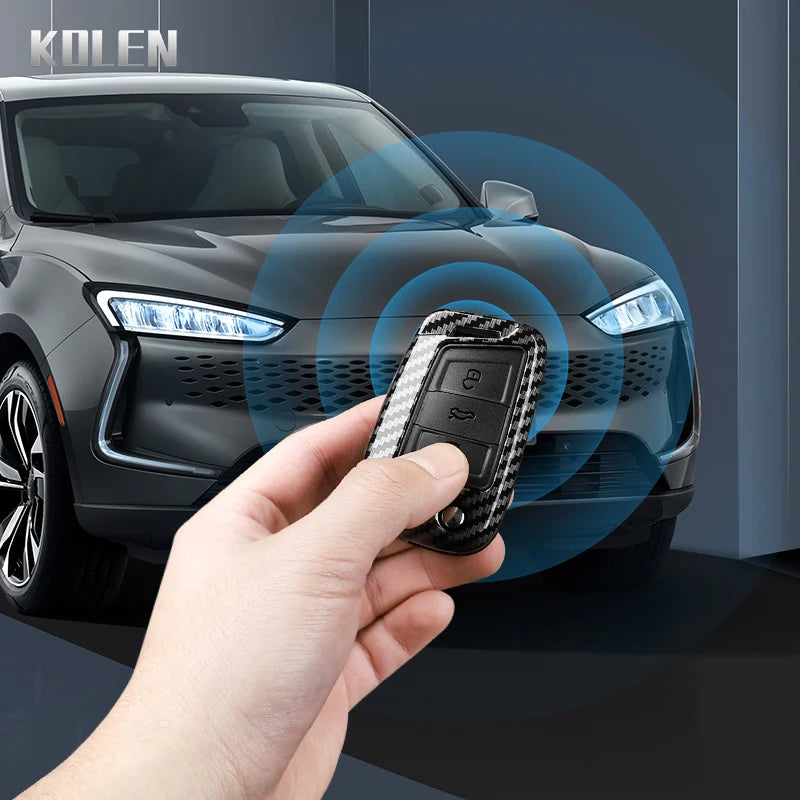 3 4 Buttons Carbon Fiber Car Key Case Cover For VW Volkswagen Golf 7 Tiguan MK2 For SEAT Ateca Leon FR 2 Ibiza For Skoda Octa
