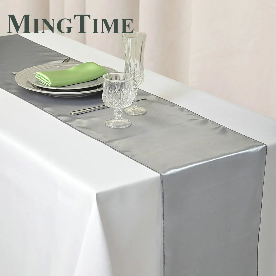 Satin Table Runner 30cm X 275cm Wedding Party Supply Christmas Home Modern Coffee Dining Luxury Table Decoration 12" X 108" -
